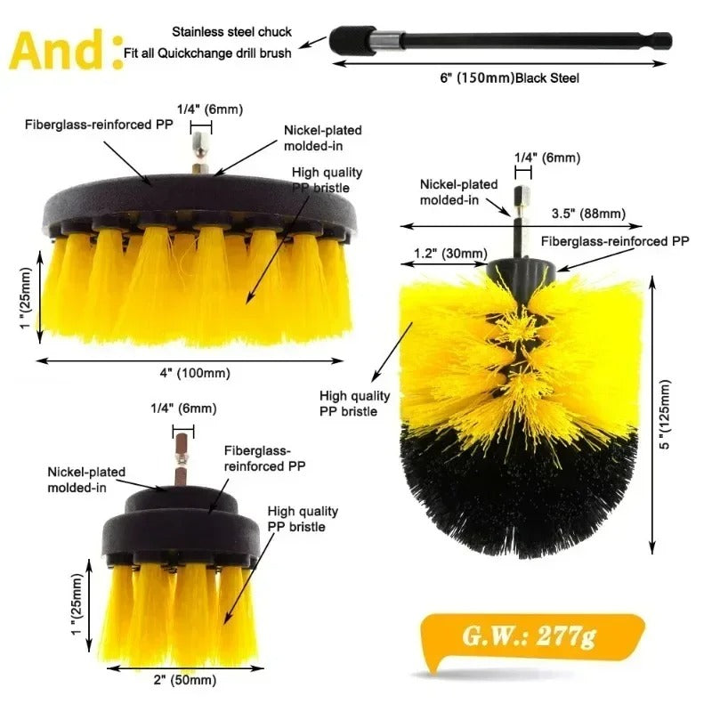 Drill Brush Scrubber Kit